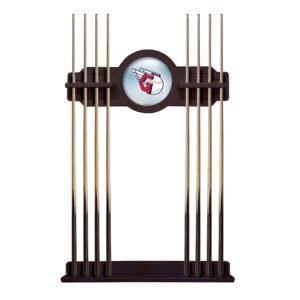 English Tudor Cleveland Guardians Eight Stick Wood Pool Cue Rack