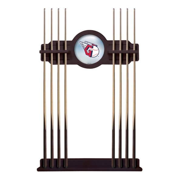 English Tudor Cleveland Guardians Eight Stick Wood Pool Cue Rack English Tudor Cleveland Guardians Eight Stick Wood Pool Cue Rack