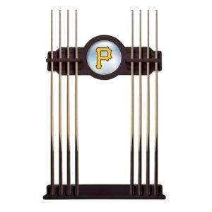 English Tudor Pittsburgh Pirates Eight Stick Wood Pool Cue Rack