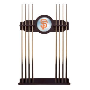 English Tudor San Francisco Giants Eight Stick Wood Pool Cue Rack