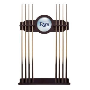 English Tudor Tampa Bay Rays Eight Stick Wood Pool Cue Rack