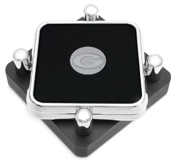 Georgia Bulldogs Silver 2-Piece Square Coaster Set Georgia Bulldogs Silver 2-Piece Square Coaster Set