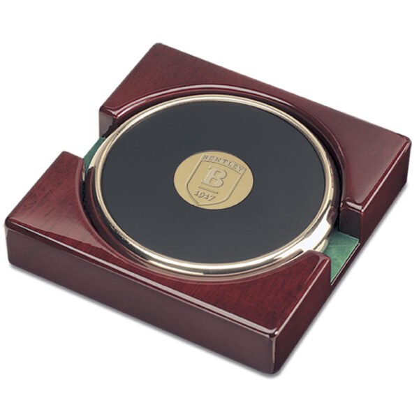 Gold Bentley Falcons 2-Piece Coaster Set Gold Bentley Falcons 2-Piece Coaster Set