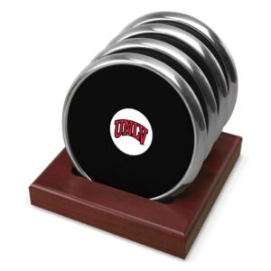 Silver UNLV Rebels Team Logo 4-Piece Coaster Set