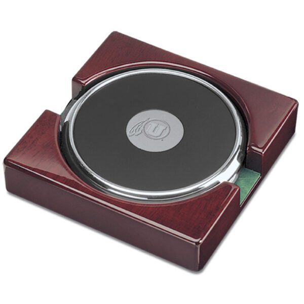 Silver Utah Utes 2-Piece Coaster Set Silver Utah Utes 2-Piece Coaster Set