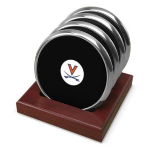 Silver Virginia Cavaliers Four-Piece Coaster Set