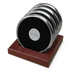 Silver Virginia Tech Hokies 4-Piece Coaster Set