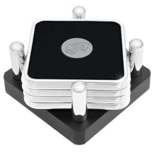 Silver Western Kentucky Hilltoppers 4-Piece Square Coaster Set