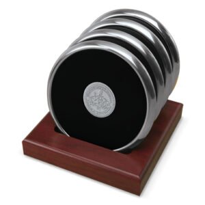 Silver Winston-Salem State Rams 4-Piece Coaster Set
