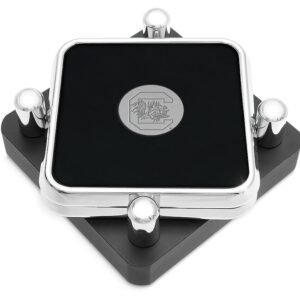 South Carolina Gamecocks Silver 2-Piece Square Coaster Set