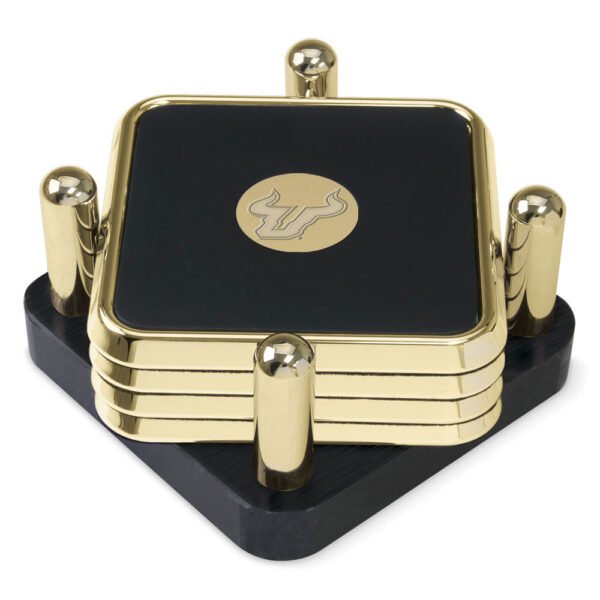 South Florida Bulls Gold 4-Piece Square Coaster Set