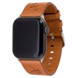 Tan Minnesota Vikings Leather Apple Watch Band
