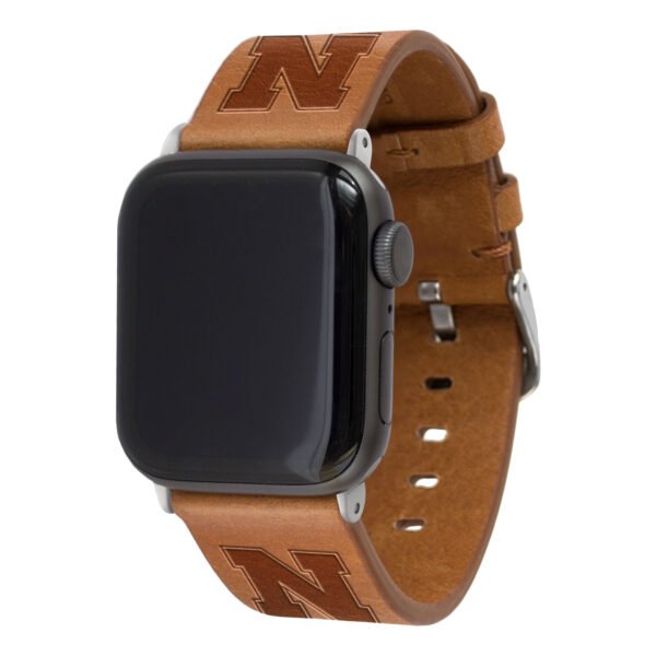 Tan Nebraska Huskers Leather Apple Watch Band Tan Nebraska Huskers Leather Apple Watch Band