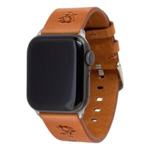 Tan Pittsburgh Penguins Leather Apple Watch Band