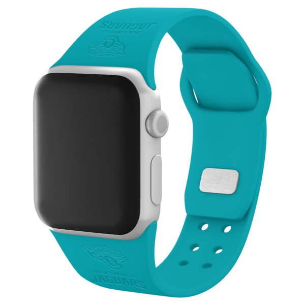 Teal Jacksonville Jaguars Debossed Silicone Apple Watch Band Teal Jacksonville Jaguars Debossed Silicone Apple Watch Band