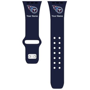Tennessee Titans 42/44/45mm Personalized Silicone Apple Watch Band