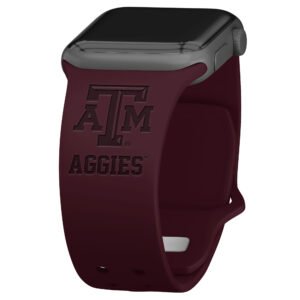 Texas A&M Aggies Debossed Silicone Apple Watch Band