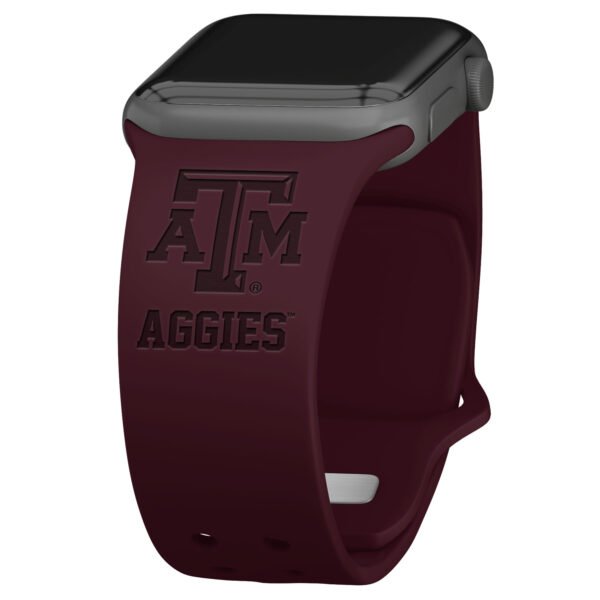 Texas A&M Aggies Debossed Silicone Apple Watch Band Texas A&M Aggies Debossed Silicone Apple Watch Band