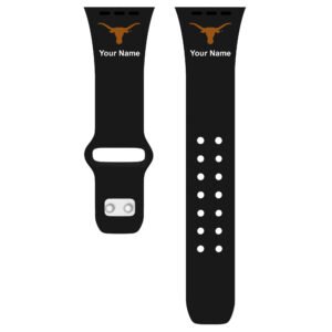 Texas Longhorns Personalized Silicone Apple Watch Band