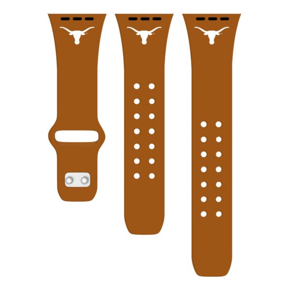 Texas Orange Texas Longhorns Logo Silicone Apple Watch Band Texas Orange Texas Longhorns Logo Silicone Apple Watch Band
