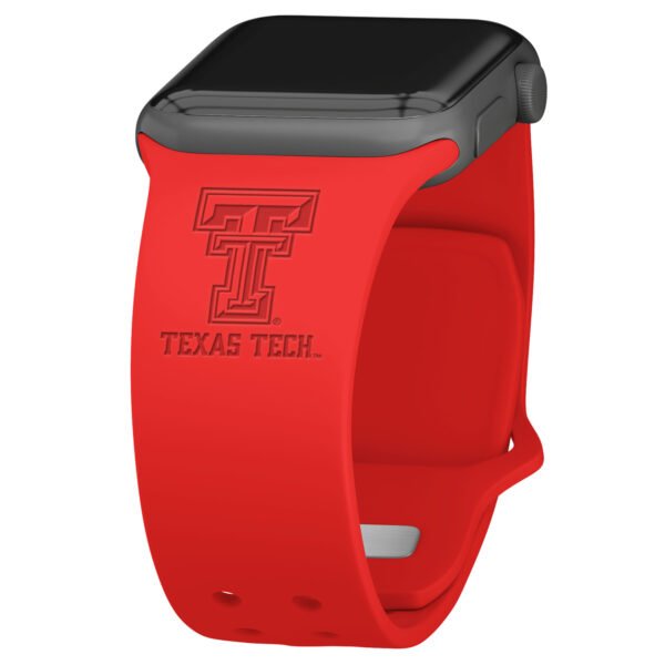 Texas Tech Red Raiders Debossed Silicone Apple Watch Band Texas Tech Red Raiders Debossed Silicone Apple Watch Band