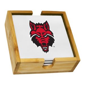 The Memory Company Arkansas State Red Wolves Team Logo Coaster Set