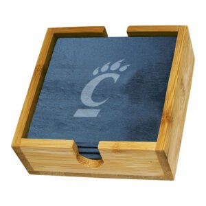 The Memory Company Cincinnati Bearcats Slate Square Coaster Set