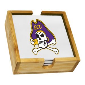 The Memory Company ECU Pirates Team Logo Coaster Set