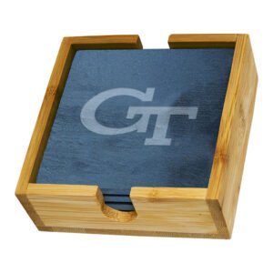 The Memory Company Georgia Tech Yellow Jackets Slate Square Coaster Set