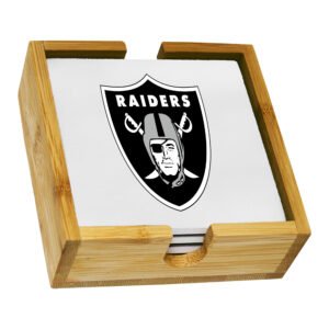 The Memory Company Las Vegas Raiders Team Logo Coaster Set