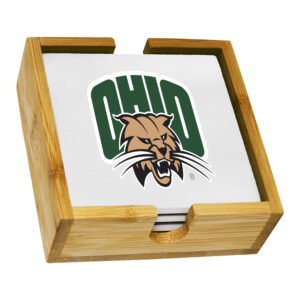 The Memory Company Ohio Bobcats Team Logo Coaster Set
