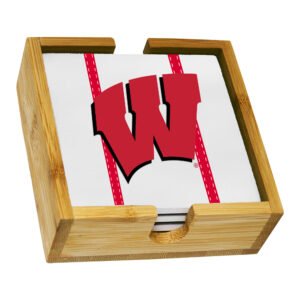 The Memory Company Wisconsin Badgers Team Uniform Coaster Set
