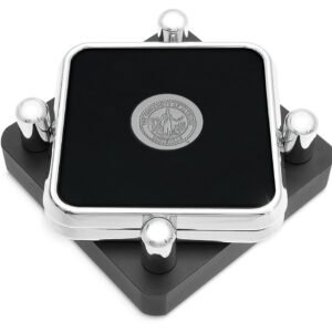 UAH Chargers Silver 2-Piece Square Coaster Set
