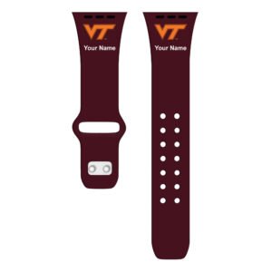 Virginia Tech Hokies Personalized Silicone Apple Watch Band
