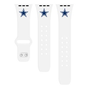 White Dallas Cowboys Logo Silicone Apple Watch Band