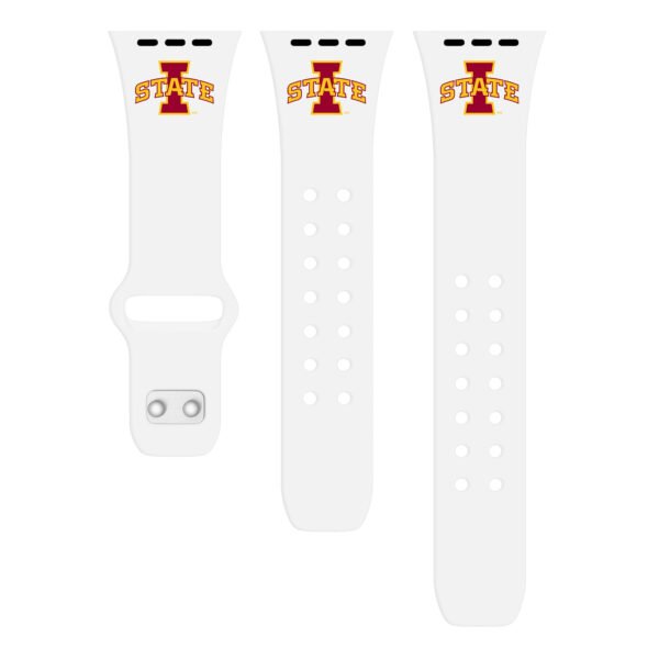 White Iowa State Cyclones Logo Silicone Apple Watch Band White Iowa State Cyclones Logo Silicone Apple Watch Band