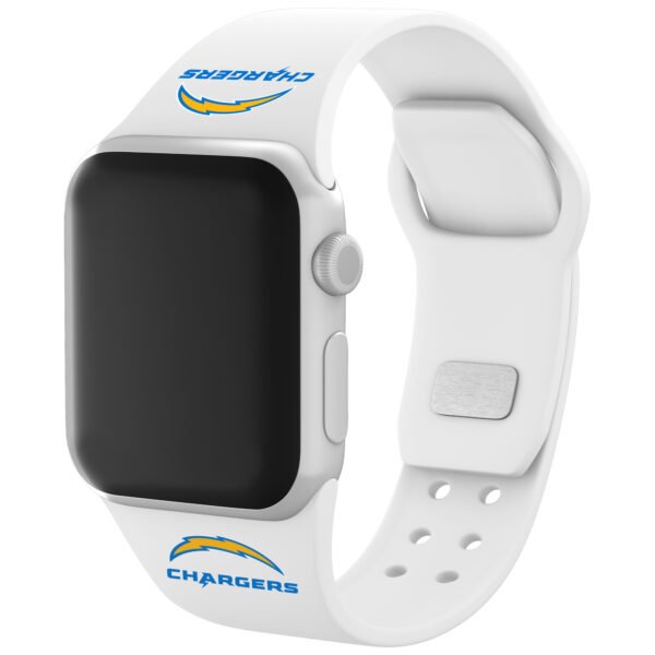White Los Angeles Chargers Silicone Apple Watch Band White Los Angeles Chargers Silicone Apple Watch Band