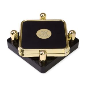 Wilkes Colonels Gold 2-Piece Square Coaster Set