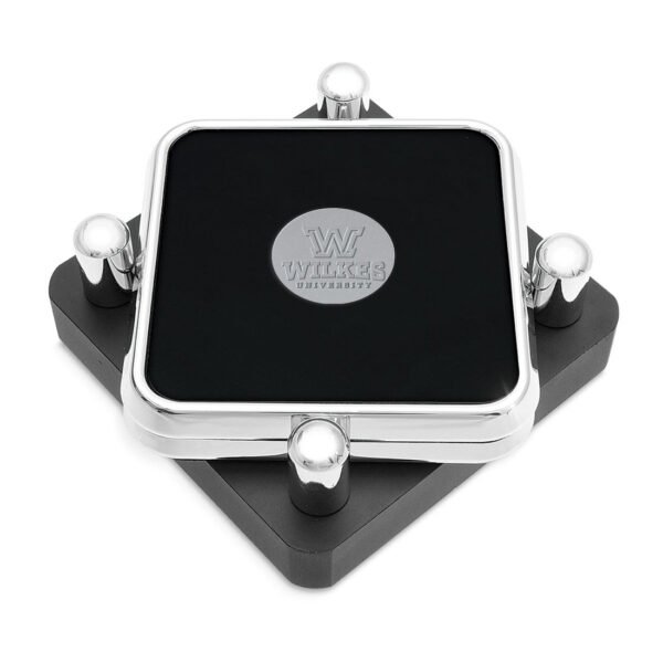 Wilkes Colonels Silver 2-Piece Square Coaster Set