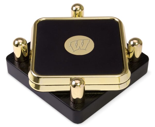 Wisconsin Badgers Gold 2-Piece Square Coaster Set