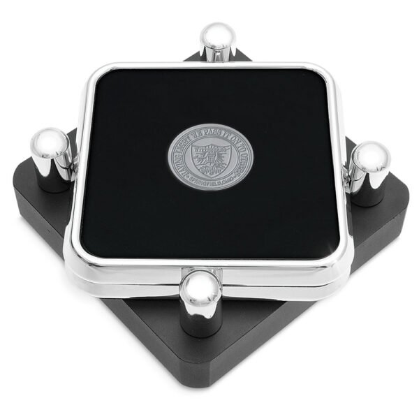 Wittenberg University Tigers Silver 2-Piece Square Coaster Set Wittenberg University Tigers Silver 2-Piece Square Coaster Set